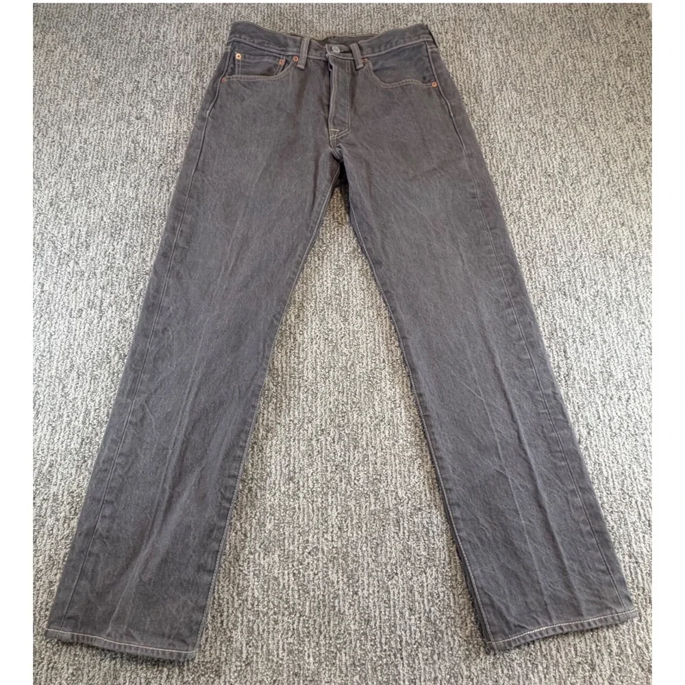 Levi's 501 Original Fit Jeans Men 32x32* Gray Straight Leg Button‎ Fly Denim